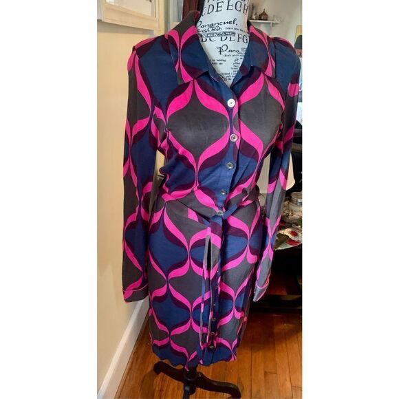 Boden Carnaby Shirt Dress Retro 60s Print - Picture 1 of 9